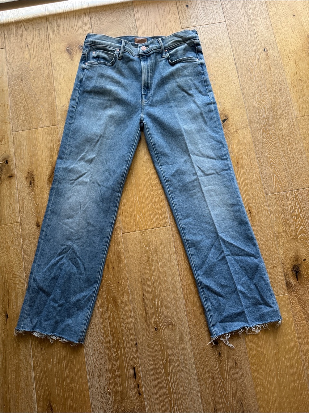 MOTHER Women's Ankle Cropped Straight Jeans - Light Blue